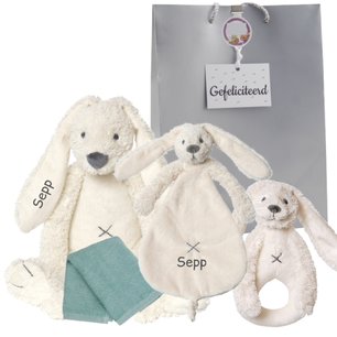 Baby cadeau Rabbit Richie ivory met naam Baby cadeau Rabbit Richie ivory met naam