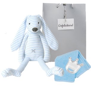 Knuffel Rabbit Reece blue 40 cm Knuffel Rabbit Reece blue 40 cm