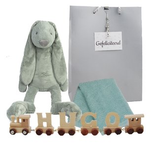 Houten naamtreintje Rabbit Richie Stonegreen Houten naamtreintje Rabbit Richie Stonegreen