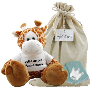 Knuffel Giraf 45 cm Jullie worden papa en mama Knuffel Giraf 45 cm Jullie worden papa en mama