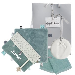 Knuffeldoekje Snoozebaby Gray Mist met naam Knuffeldoekje Snoozebaby Gray Mist met naam