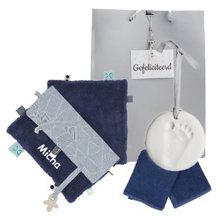 Knuffeldoekje Snoozebaby Midnight Blue met naam Knuffeldoekje Snoozebaby Midnight Blue met naam