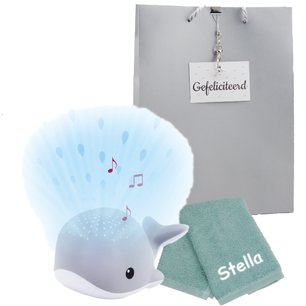 Baby Zazu lichtprojector Wally grijs met muziek met naam Baby Zazu lichtprojector Wally grijs met muziek met naam