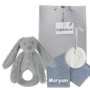 Rammelaar Happy Horse Rabbit Richie grey met naam Rammelaar Happy Horse Rabbit Richie grey met naam