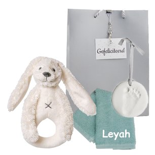 Rammelaar Happy Horse Rabbit Richie ivory met naam Rammelaar Happy Horse Rabbit Richie ivory met naam