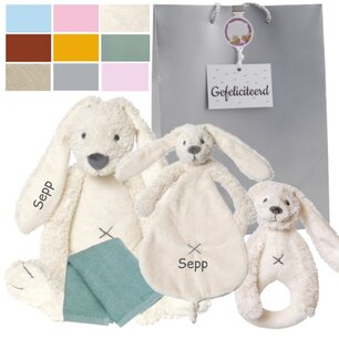 Baby cadeau Knuffel Rabbit Richie met naam Baby cadeau Knuffel Rabbit Richie met naam
