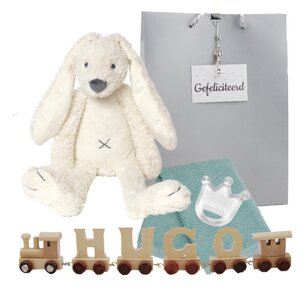 Houten naamtreintje Rabbit Richie Ivory Houten naamtreintje Rabbit Richie Ivory