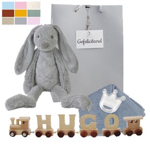 Houten naamtreintje Knuffel Rabbit Richie Houten naamtreintje Knuffel Rabbit Richie