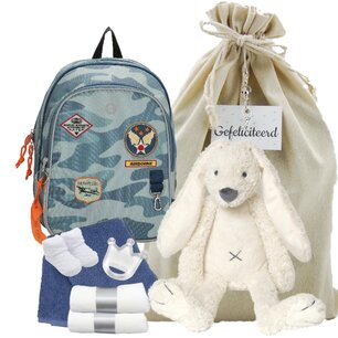 Rugtas Beagles Originals Cool Blue met knuffel Rabbit Ivory Rugtas Beagles Originals Cool Blue met knuffel Rabbit Ivory