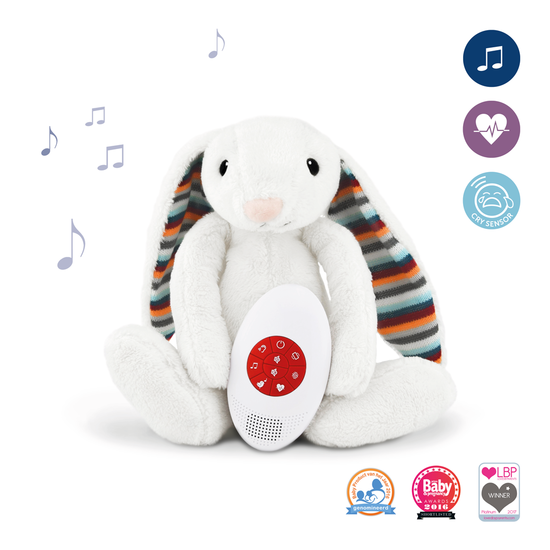 Knuffel Heartbeat Small Bibi Konijn kraamcadeau badcape met naam