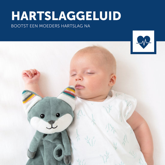 Knuffeldoekje Heartbeat Vos Felix Kraamcadeau met naam