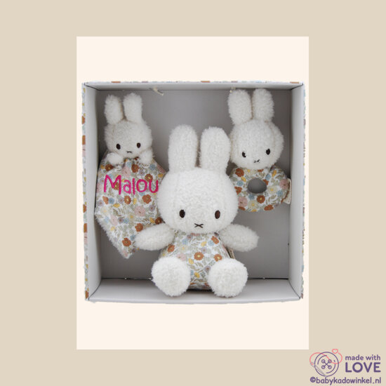 Nijntje Cadeauset Vintage Flowers Kraamcadeau met naam