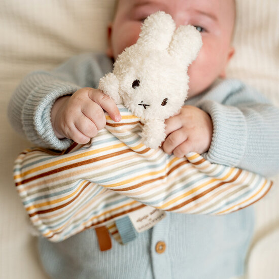 Knuffeldoekje nijntje vintage stripes Kraamcadeau met naam