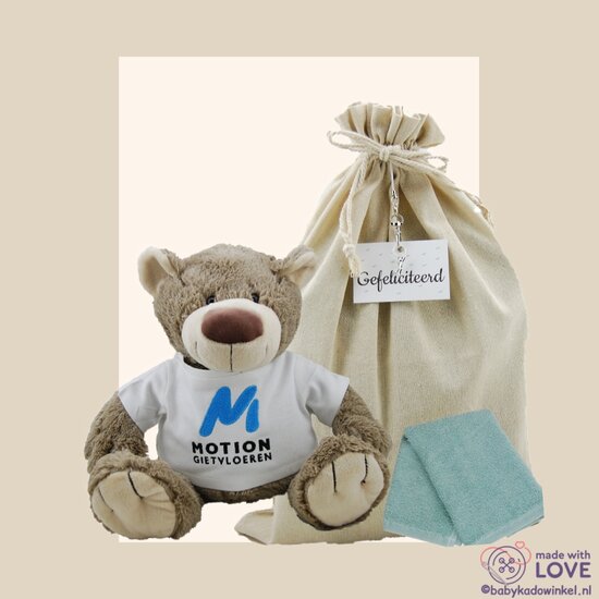 Knuffel  Bear Bella babycadeau met logo