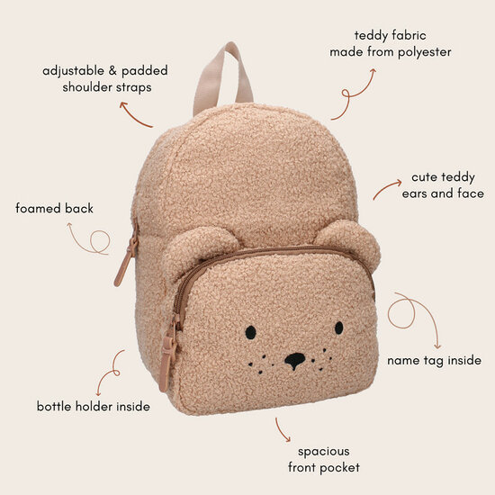 Kidzroom Rugzak Pisa Comfort Friends Brown