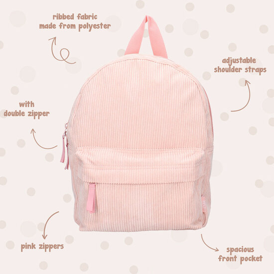 Prêt Rugtas Run Around rib Pink met naam
