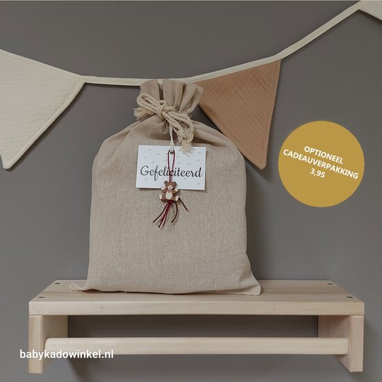 Badcape Babycadeau met logo