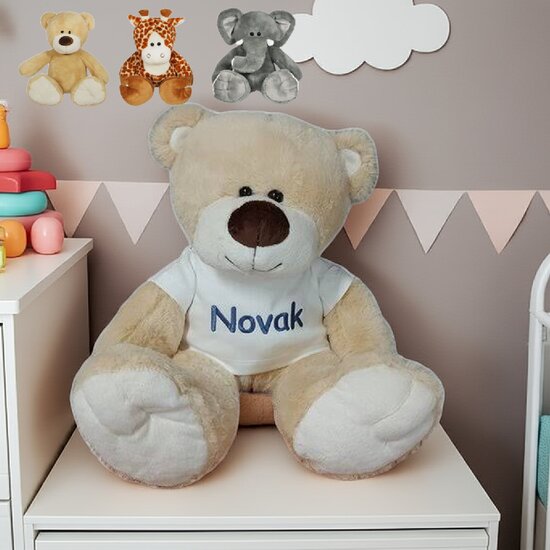 Knuffel 45 cm met naam op shirtje