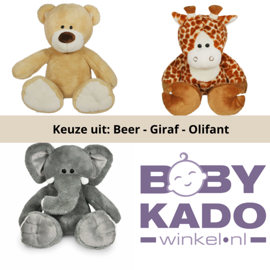 Knuffel 45 cm met naam op shirtje