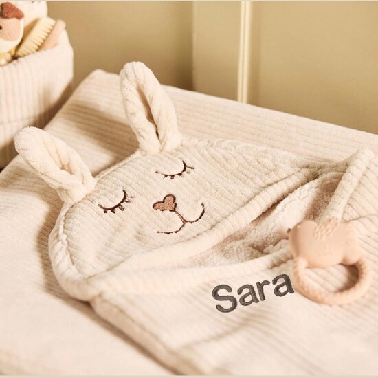 Wikkeldeken Jollein Bunny Cloudy Rib