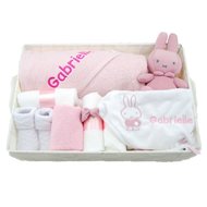 Babymand nijntje babyroze met naam