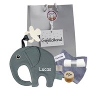 Speendoekje Funnies olifant ollie grijs met naam Speendoekje Funnies olifant ollie grijs met naam