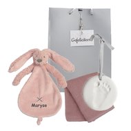Babypakketje Rabbit Richie old pink met naam