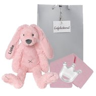 Knuffel Rabbit Richie Pink met naam