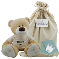 Knuffel Beer Boris 45 cm Je wordt oma
