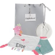 Knuffeldoekje LIEF! Love Bird roze met naam Knuffeldoekje LIEF! Love Bird roze met naam