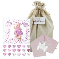 Lulujo Baby's First Year Swaddle & Cards - With brave wings she flies