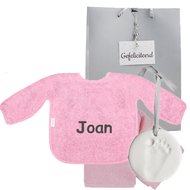 Mouwslab Funnies babyroze met naam Mouwslab Funnies babyroze met naam