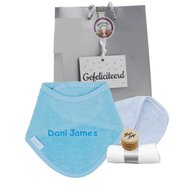 Slab Bandana Funnies babyblauw met naam Slab Bandana Funnies babyblauw met naam