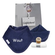 Slab Bandana Funnies navy blue met naam Slab Bandana Funnies navy blue met naam