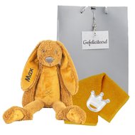 Knuffel Rabbit Richie Ochre met naam Knuffel Rabbit Richie Ochre met naam