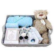 Babymand zwanger XXL badjasje babyblauw Babymand zwanger XXL badjasje babyblauw