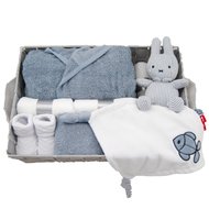 Babymand zwanger badjasje grijs en nijntje knuffeldoekje Babymand zwanger badjasje grijs en nijntje knuffeldoekje