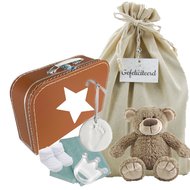 Babykoffertje roestbruin zwanger cadeau