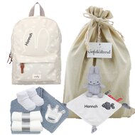 Nijntje Rugtas Funny Days Creme en Fun at Sea met naam Nijntje Rugtas Funny Days Creme en Fun at Sea met naam