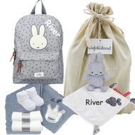 Nijntje Rugtas Funny Days Grey met Fun at Sea met naam Nijntje Rugtas Funny Days Grey met Fun at Sea met naam