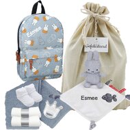Nijntje Rugtas Miffy Little Explorer met knuffeldoekje fun at sea met naam Nijntje Rugtas Miffy Little Explorer met knuffeldoekje fun at sea met naam