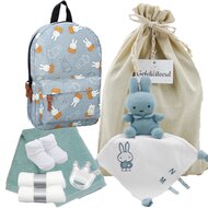 Nijntje Rugtas Miffy Little Explorer met knuffeldoekje stonegreen Nijntje Rugtas Miffy Little Explorer met knuffeldoekje stonegreen