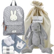 Nijntje Rugtas Funny Days Grey Rabbit Richie Grey met naam Nijntje Rugtas Funny Days Grey Rabbit Richie Grey met naam