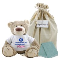 Knuffel Bear Bella met logo en naam