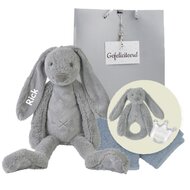 Knuffel Rabbit Richie Grey met naam Knuffel Rabbit Richie Grey met naam