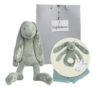 Knuffel Rabbit Richie stonegreen met naam Knuffel Rabbit Richie stonegreen met naam