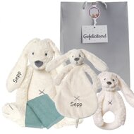 Knuffel Rabbit Richie set Ivory met naam