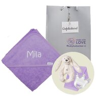 Badcape lavendel met naam Badcape lavendel met naam