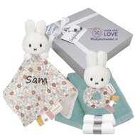 Babycadeaudoosje met nijntje knuffeldoekje vintage flowers met naam Babycadeaudoosje met nijntje knuffeldoekje vintage flowers met naam