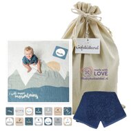 Lulujo Baby's First Year Swaddle & Cards - I will move mountains